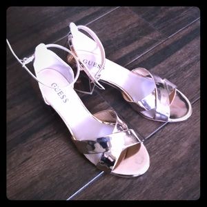 Metallic gold sandals